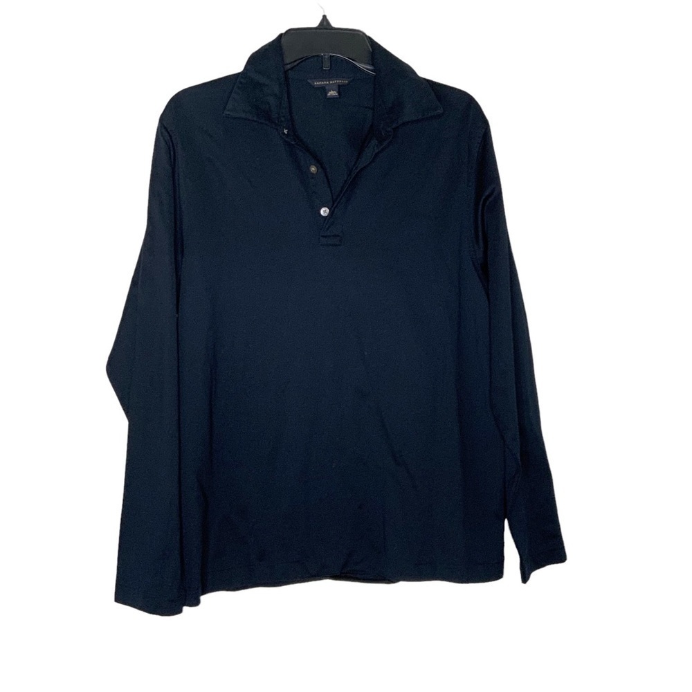 𝅺BANANA Republic men’s navy blue collared top. Size L